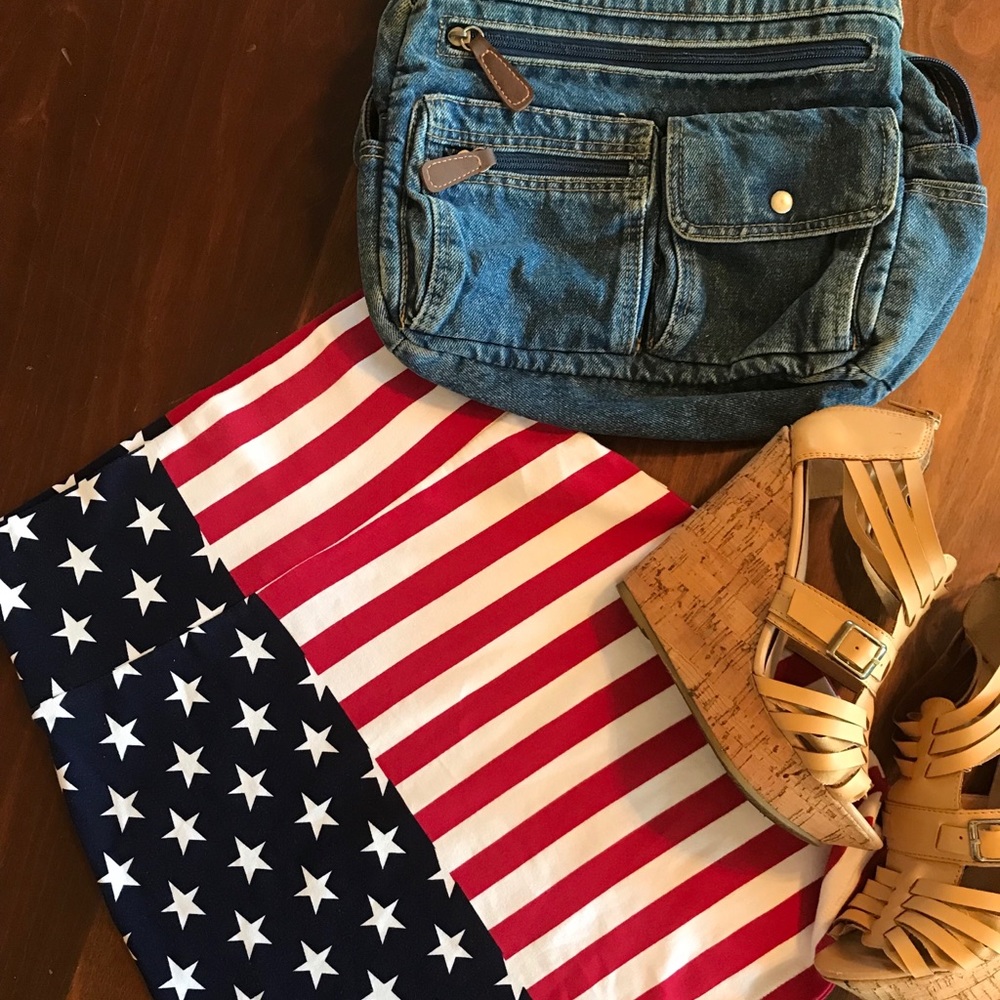 Festive American Flag Bodycon Mini Skirt